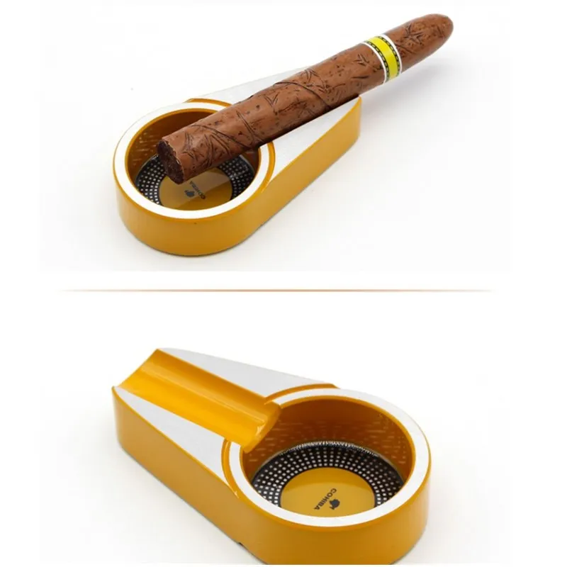 Мини курительная Металлическая Пепельница COHIBA карманная пепельница для путешествий аксессуары для сигар R456
