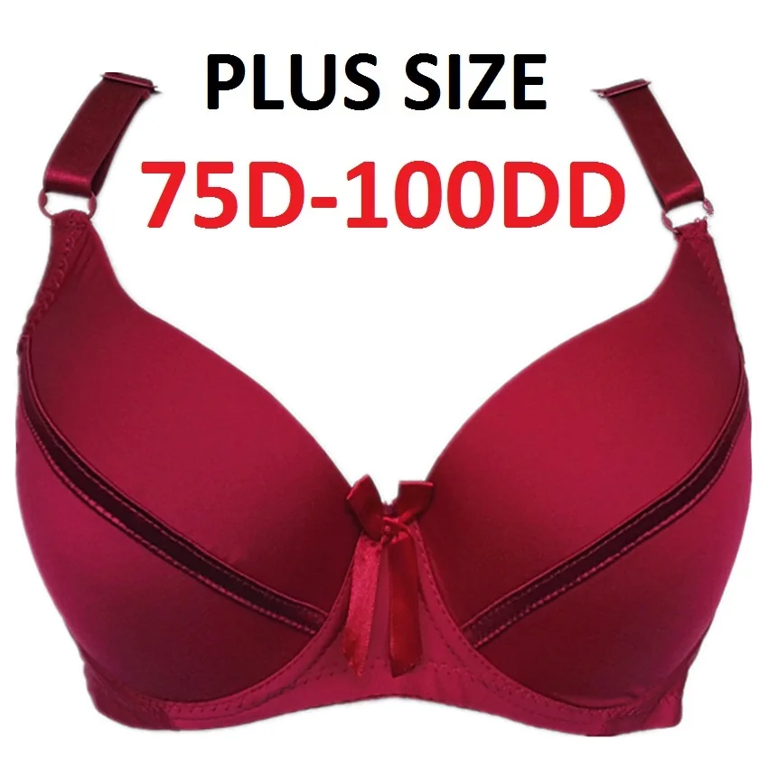 High Quality Women's Intimates Smooth Essential Push up Underwire Full Coverage T-shirt Bra 34D-100DD cups Plus Sizes H272