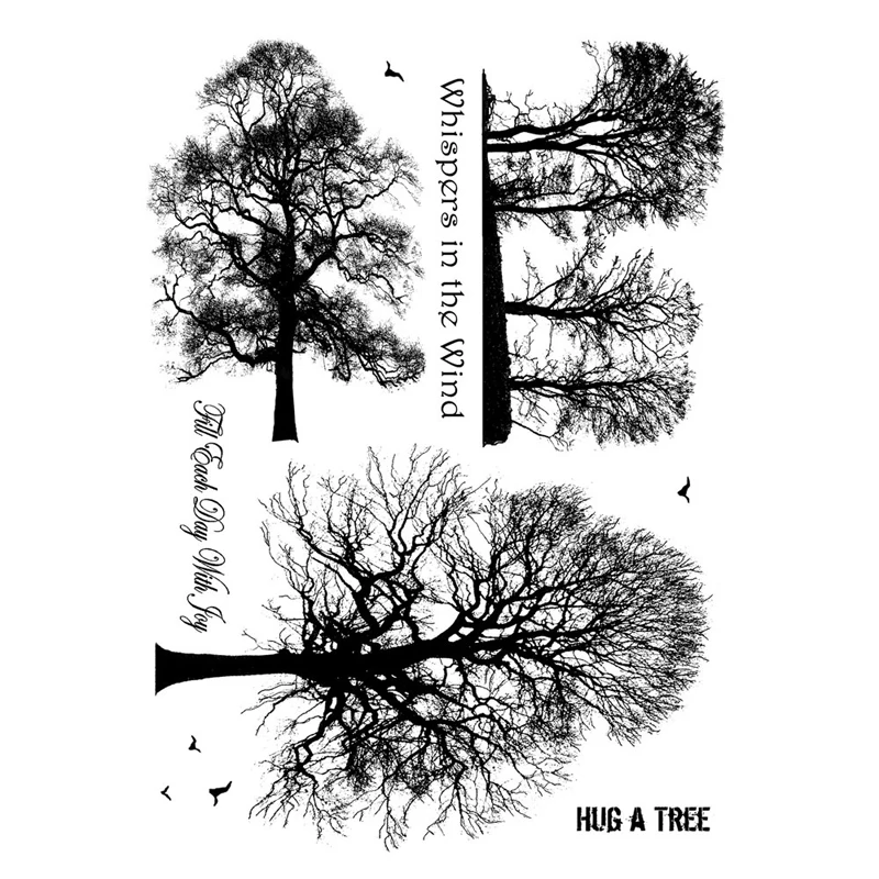Деревья прозрачный Штамп для DIY скрапбукинга/изготовления открыток