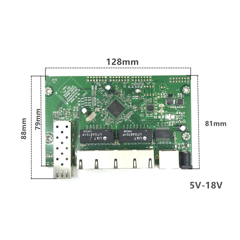 Промышленный Ethernet коммутатор модуль 5/6/8 портов unmanager 10/100/1000 Мбит/с OEM авто