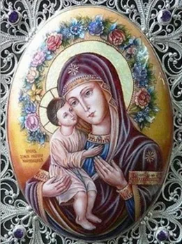 

CAMMITEVER DIY 5D Diamond Painting Religion Virgin Mary Prayer Icon Diamond Embroidery 3D Crystal Patterns Rhinestone
