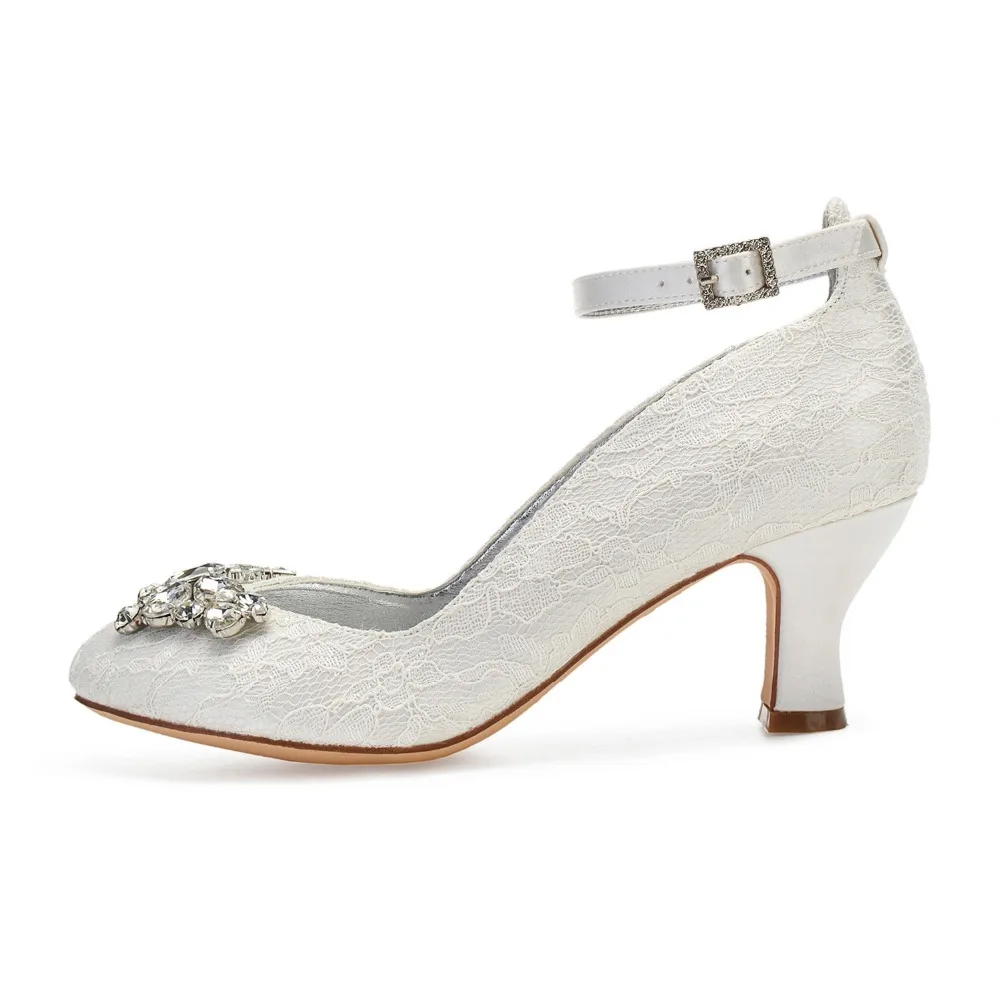 Ivory lace heels