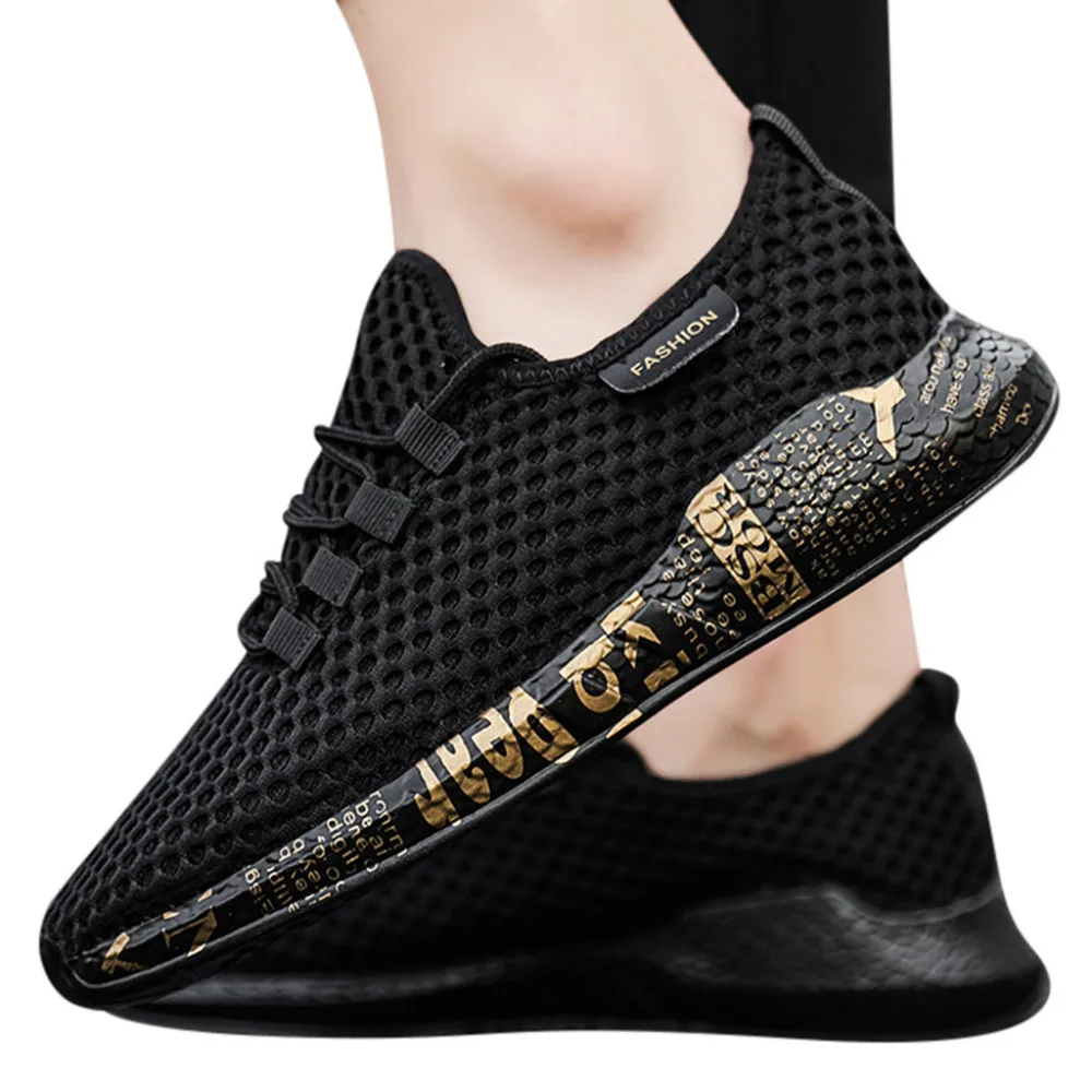 2019 Summer men's flying woven mesh breathable sports shoes platform lightweight non-slip comfort sneakers homens for male 40J14 (6)