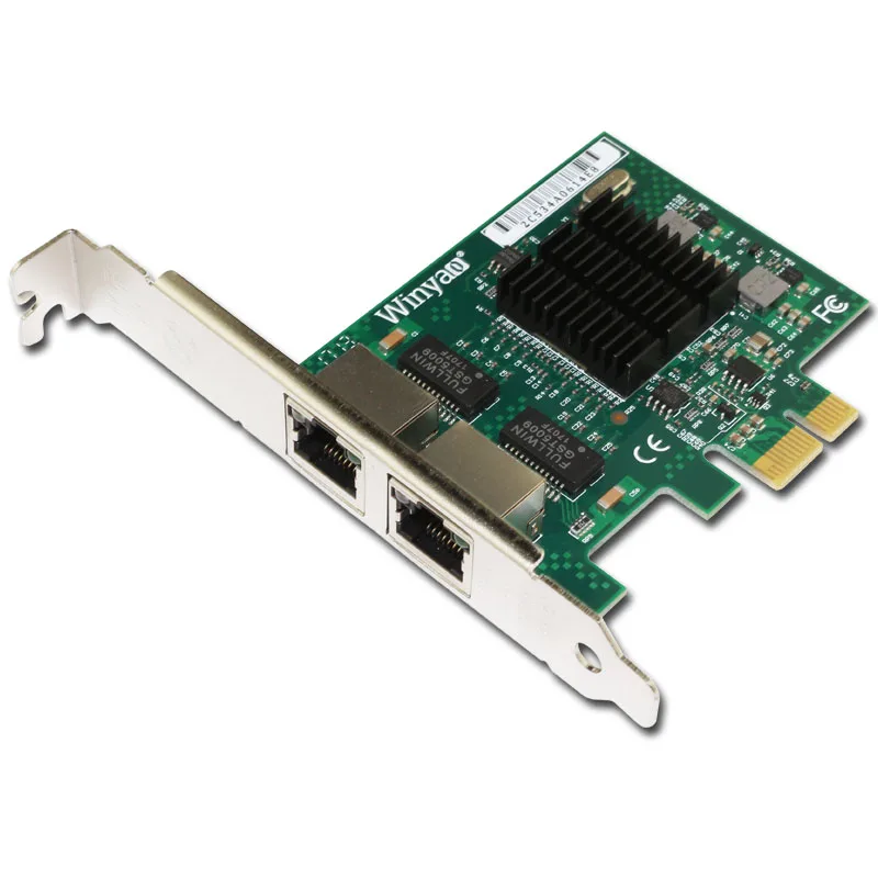 Winyao E575T2 двухпортовый PCI-E X1 Gigabit Ethernet Сетевая карта 10/100/1000 Мбит/с LAN адаптер контроллер проводной 82575 E1G42ET