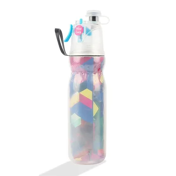 

new Sports fog spray cooling bottle bicycle water travel gym beach leak-proof tasteless drinking mountaineering cup &T8