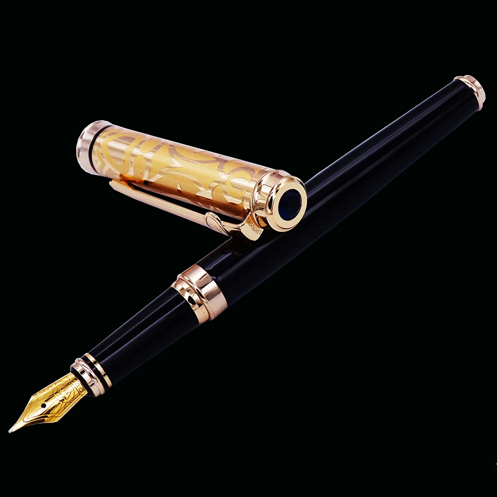 Details about   Duke Noble Sapphire Rollerball Pen Black Barrel with Gold Cap for Writing Office