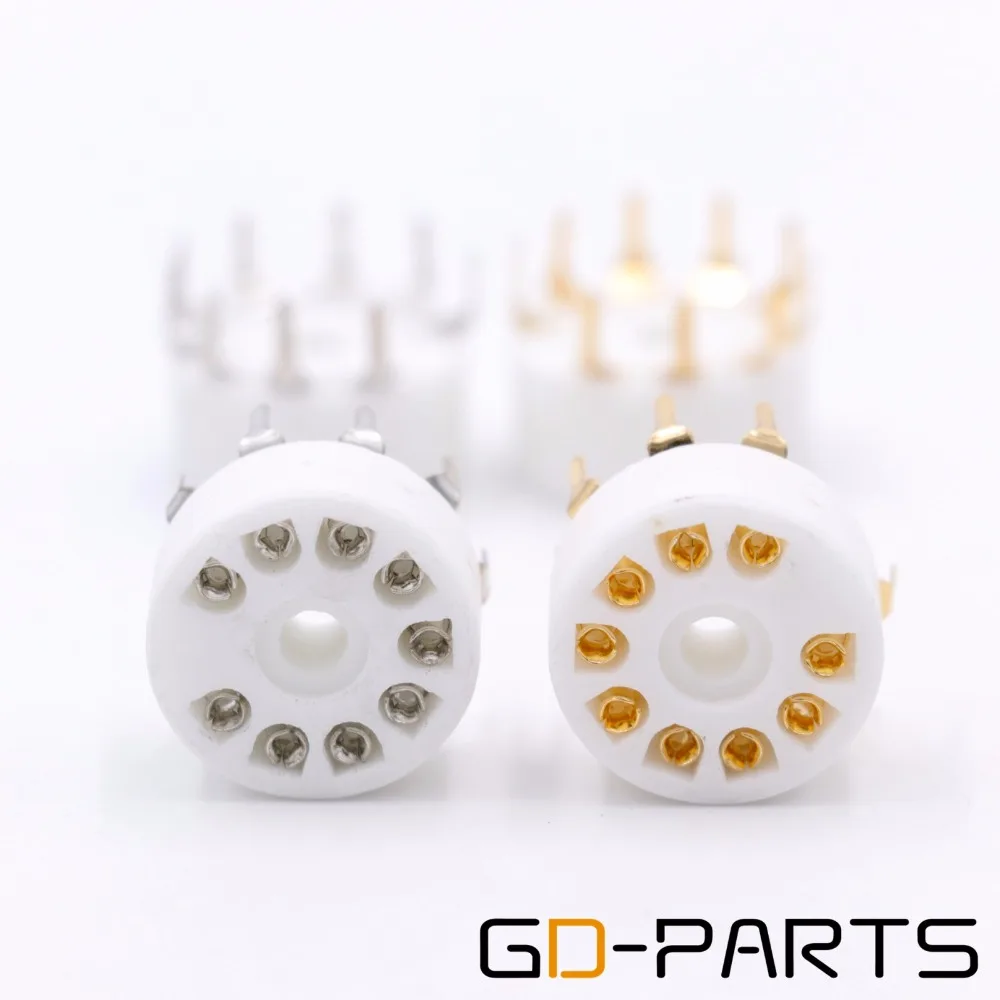 

New Miniature 9pin Ceramic Vacuum Tube socket for 12AX7 12AU7 ECC82 ECC83 PCB mount 2PCS