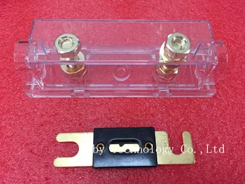 

Auto Car Vehicle Stereo Audio Inline ANL Holder 0 2 4 Gauge+200A Amp Gold Plated Fuse