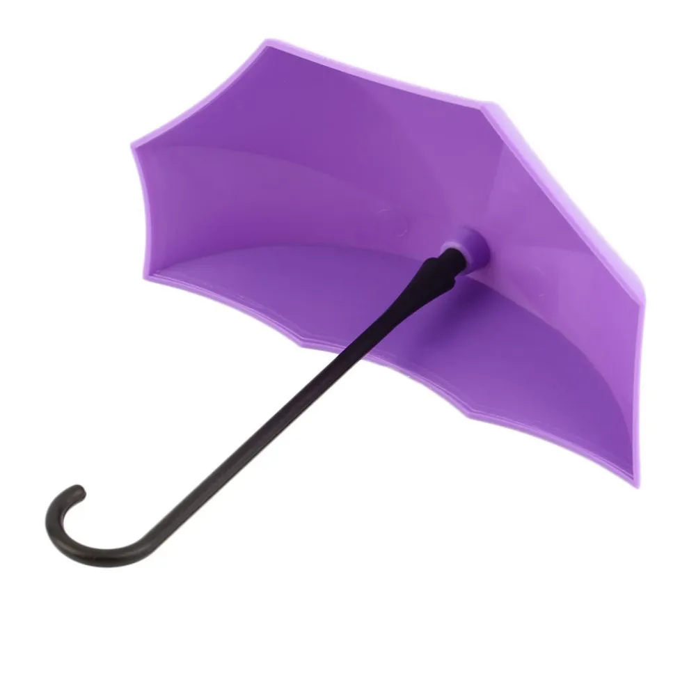 3 шт. зонтик форма Клип Держатели самоклеющиеся стены ключи зажимы Школа Офис клейкий держатель