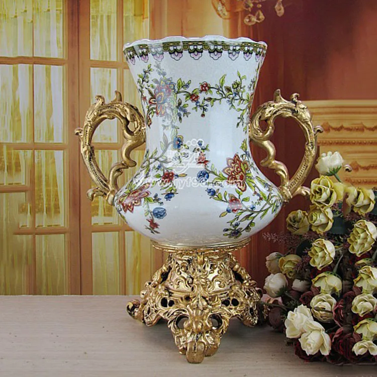 European American retro luxury decorative vase tall vase binaural grade