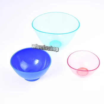 

3pcs New Dental Lab Rubber Mixing Bowls + 4pcs Spatulas New Sale