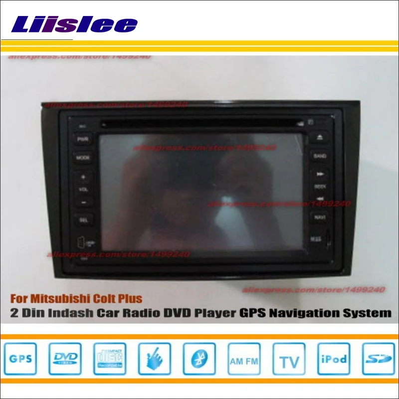 Excellent Liislee For Mitsubishi Colt Plus 2007~2012 Radio CD DVD Player GPS Navi Navigation System Double Din Car Audio Installation Set 0