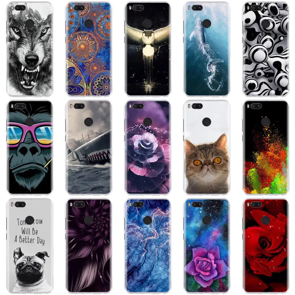 For Coque Xiaomi mi a1 A2 Lite 6 Case Soft Silicone Cover Funda A1 3D mia1 Phone Cases | Мобильные телефоны и аксессуары
