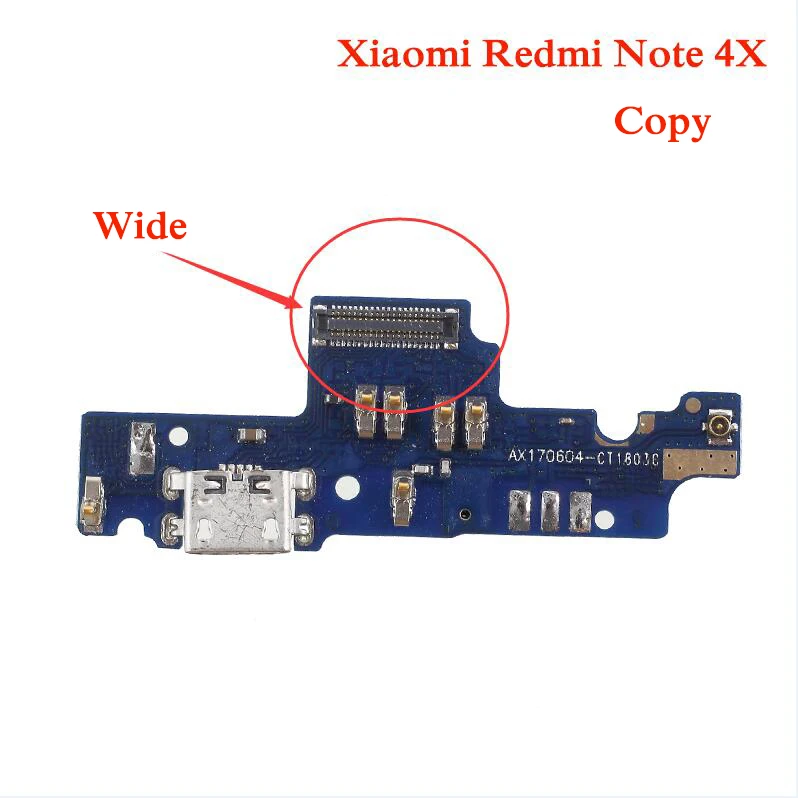 Redmi Note 4 USB порт зарядное устройство док-станция разъем гибкий кабель Note4 для 5," Xiaomi Redmi Note 4X плата с зарядным портом - Цвет: Note 4X-Wide