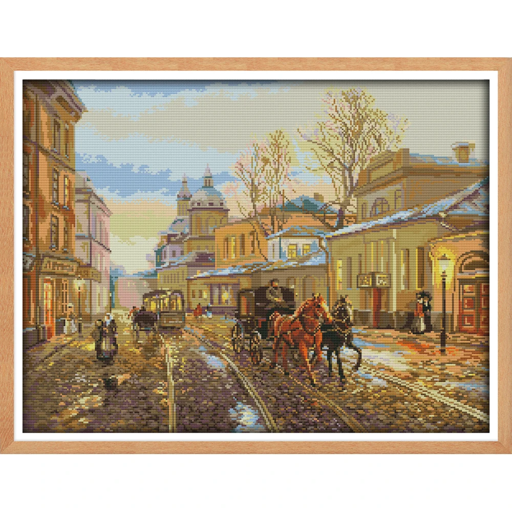 Картины Joy Sunday Street 7 китайских комплектов для вышивки крестиком экологичный