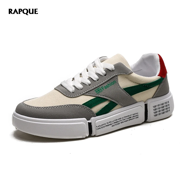 

Fashion sneakers men board shoes designer canvas shoes lace up man trainers male footwear grey red green black flats