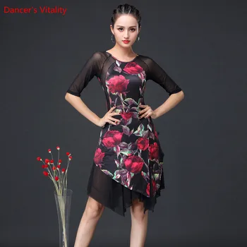

2018 New Latin Dance Costumes Ballroom Dance Costumes New Women Dance Dresses Performance Exercises Dress