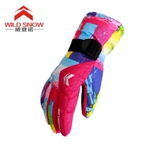 Водонепроницаемый лыжные перчатки-30 градусов ветрозащитный зимний снегоход Сноуборд Снег Для мужчин Для женщин спортивные Термальность Лыжный Спорт Перчатки