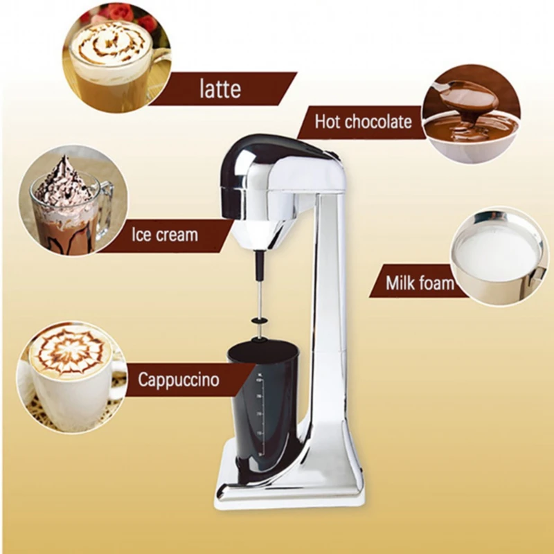  220V Electric Milk Frother Kitchen Eggbeater Stirring Cold and Hot Milk Mixing Machine Fancy Coffee - 32970116622