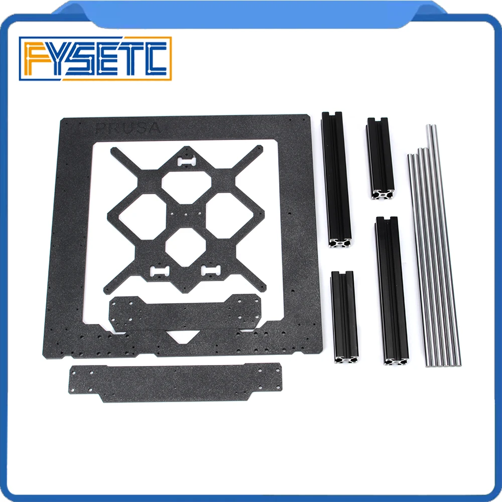 استنساخ الأصلي Prusa i3 MK3 3D طابعة أجزاء الألومنيوم الإطار الألومنيوم أسود الشخصي وسلس قضبان كيت