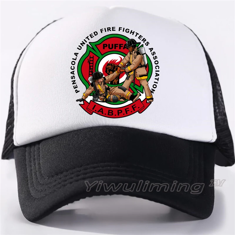 

New Summer Trucker Caps firefighters Cool Summer Black Adult Cool Baseball Mesh Net Trucker Caps Hat for Men Adjustable