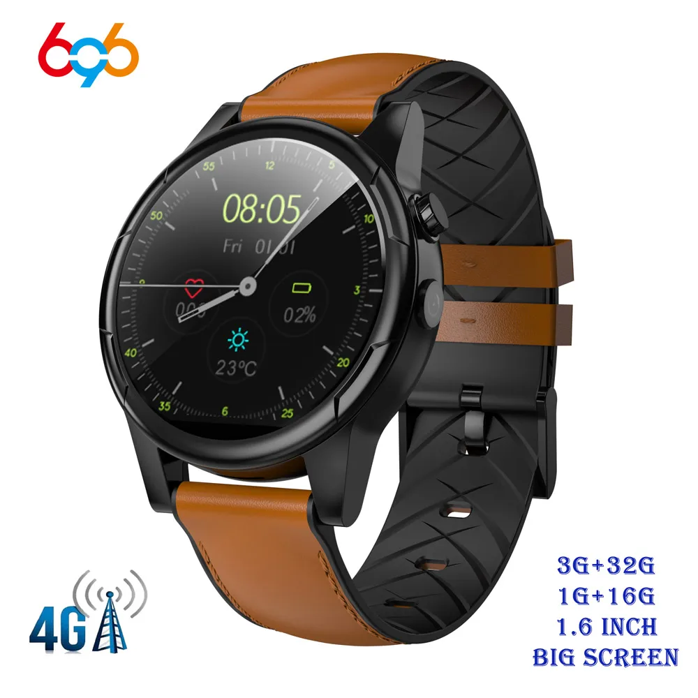 696 X360 Смарт-часы-1 шт. + 16 Гб/3 ГБ 32 Гб 1 6 &quotкруглые Wi-Fi GPS Sim карты умные часы на Android с