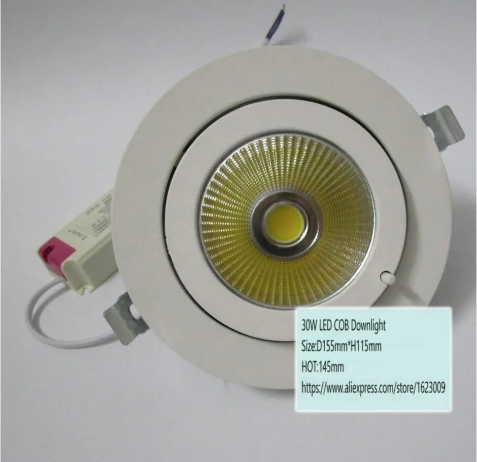 Поворот на 360 градусов светодиодный светильник COB Dimmable 7W10W15W 20W 30W LED Панель свет