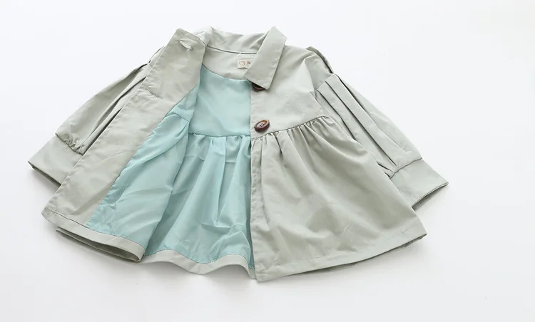 Г., 3 цвета, двубортные пальто для девочек верхняя одежда в английском стиле для девочек, однотонные куртки для маленьких девочек на весну-осень с отложным воротником