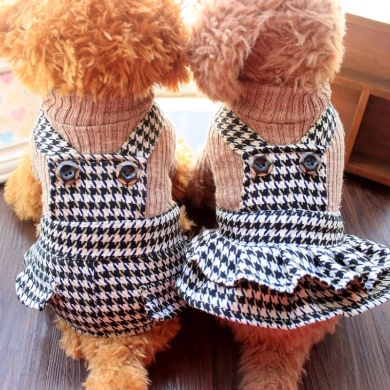 Winter Dog Clothes Boy Dog Jumpsuit Girl Dog Dress Poodle Bichon