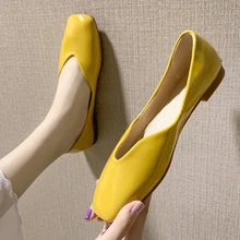 Цветные водонепроницаемые мокасины; женская обувь без шнуровки; женские лоферы; сезон лето-осень; мягкие удобные белые офисные туфли на плоской подошве; цвет желтый; женская обувь на плоской подошве