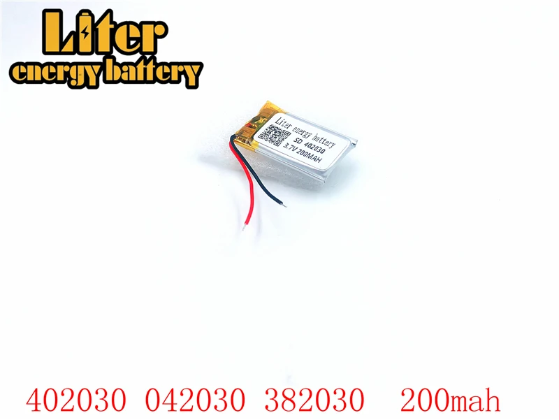 

Polymer lithium battery 3.7 V, 402030 042030 382030 200mah can be customized wholesale CE FCC ROHS MSDS quality certification
