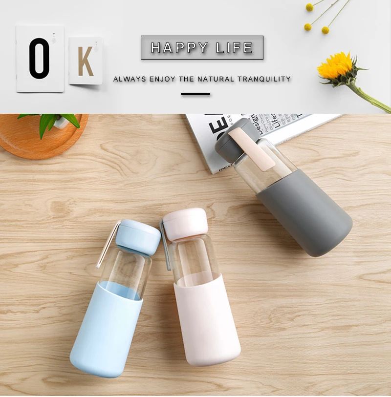 water bottle cute small water bottle shake bottle glass bottle water sports bottle for drinking metal bottle sports water bottle su sisesi kitchen items  (2)
