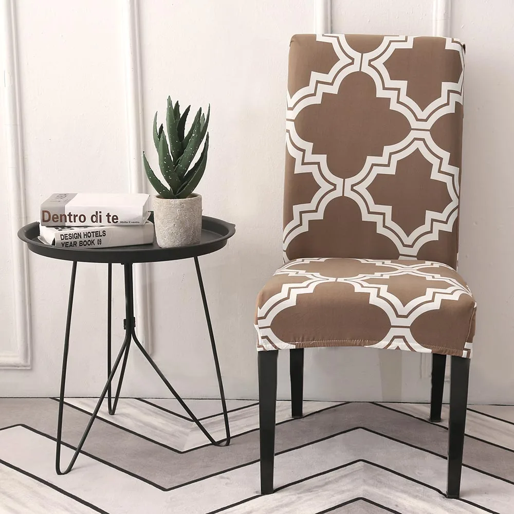Цветочный принт эластичный Чехол для стула спандекс украшение покрытие офис банкет чехол для кресла для дома Декор обеденный стул чехлы