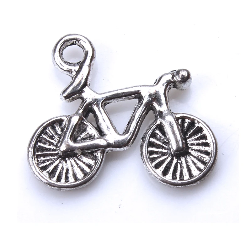 

10pcs/lot Charms Bicycle Accessories Accessories Handmade Silver Tone DIY Jewelry Accessories 13.5mm x 16mm Pendant