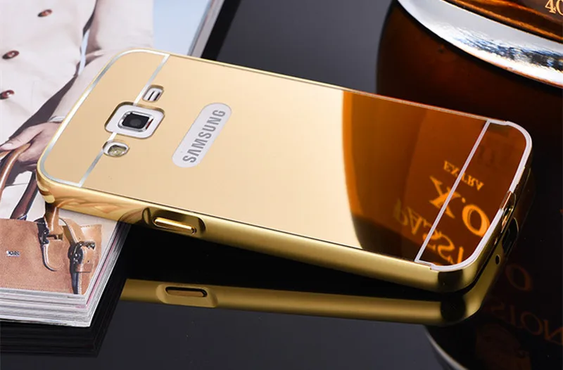 Чехол G710 для samsung Grand 2 G7102 чехол s бампер золотое покрытие металлическая рамка+ зеркальная акриловая задняя крышка 7102 Черный samsung 7102