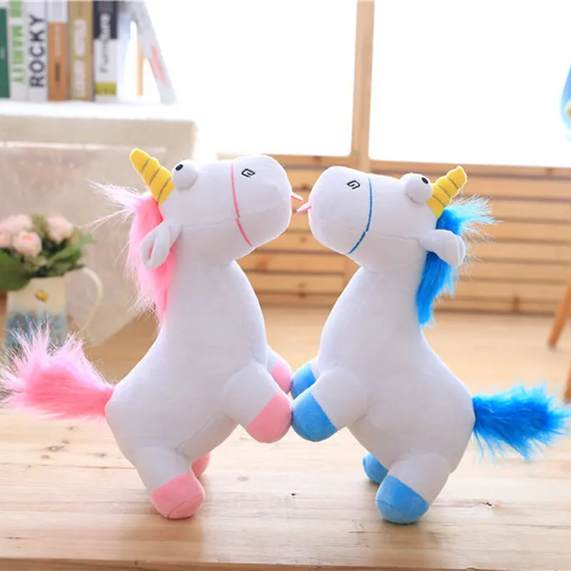 35cm Unicorn Plush Toys Despicable Me Cute Blue Pink Unicorn Plush Pillow Kids Doll Stuffed Animals For Children Girls Gift