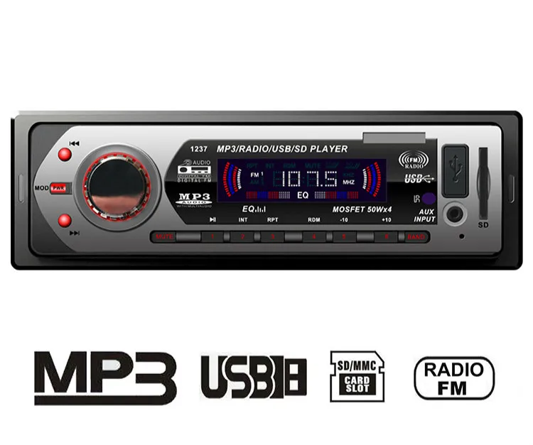 Автомобильный MP3 автомобильный радиоприемник стерео fm-радио Bluetooth декодеры Hands-free пульт дистанционного управления беспроводной приемник аудио адаптер AUX адаптер