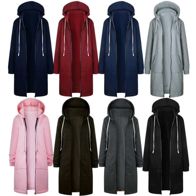 Hchenli осень/зима Foshion Для женщин толстовки с длинными рукавами с капюшоном верхняя одежда свитер пальто с капюшоном
