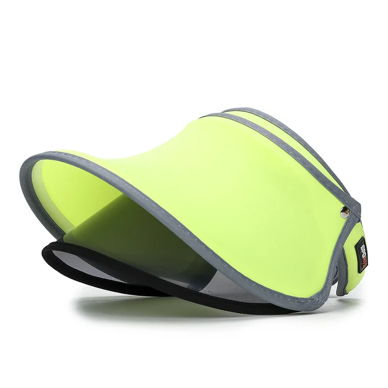 

Women's Summer Topless Sun Hat with Clear plastic lens Large visor Face cover Sunscreen Beach Cap Anti-UV Playa Tourism Tennis