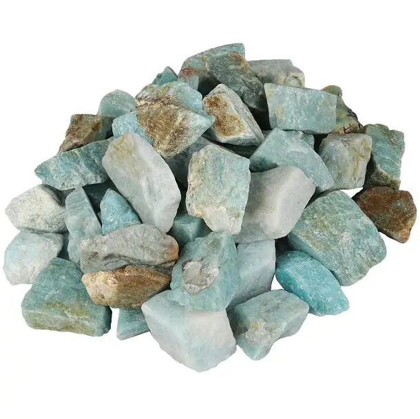 TUMBEELLUW 1lb(460 г) натуральный кристалл кварца необработанный камень, необработанные камни неправильной формы для кабирования, кувырки, резки, лапидария - Цвет: Amazonite