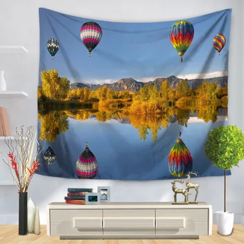 

Home Decorative Wall Hanging Carpet Tapestry Rectangle Bedspread Helium balloon Trees Scenic Pattern GT1202