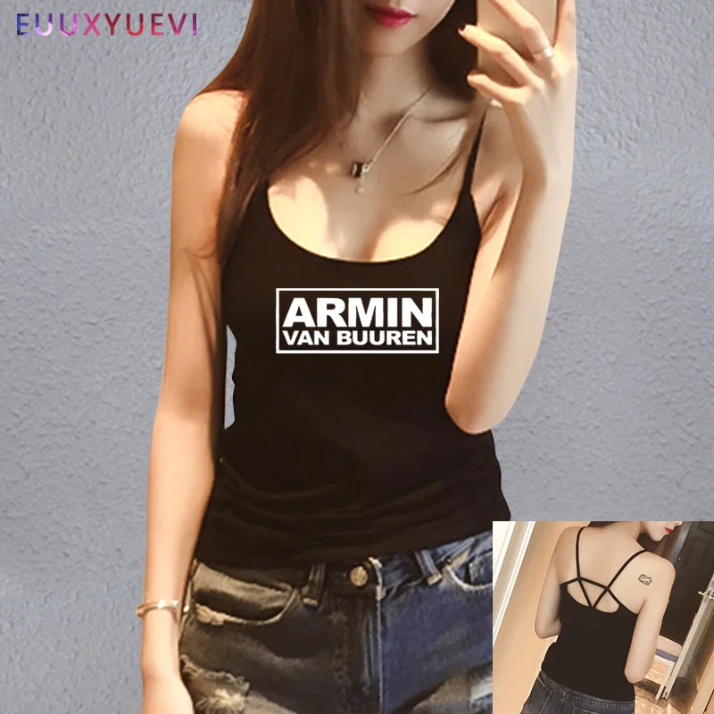 

Beautiful back MC DJ Armin Van Buuren hip hop women Shirt For girl tank top New Short Sleeve Cotton Casual Tops Tee tanks camis