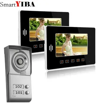 

SmartYIBA 7" Color Video Door Phone Video Intercom Door Intercom Doorphone IR Night Vision Camera Doorbell Kit for Apartment