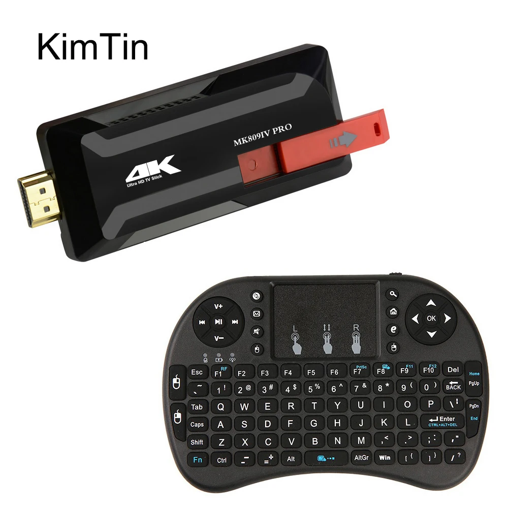 MK809IV Android 5.1 TV Dongle 2GB 16GB RK3229 Quad Core 3D H.265 Miracast Bluetooth WiFi HDMI TV Stick MK809 With Mini Keyboard