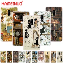 Funda de teléfono de la cubierta de los gatos de HAMEINUO y el árbol de la biblioteca para Nokia 9 8 7 6 5 3 Lumia 640 640XL 2018(China)