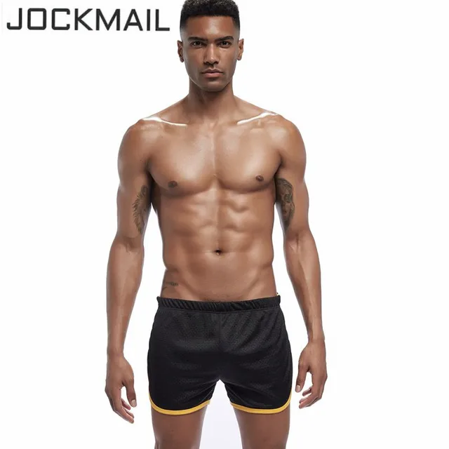 JOCKMAIL Sexy Trunks Fashion Men Sleep Bottoms Classic Solid Mesh Fast Dry Retailer Men short Men Comfortable Soft Men Homewear