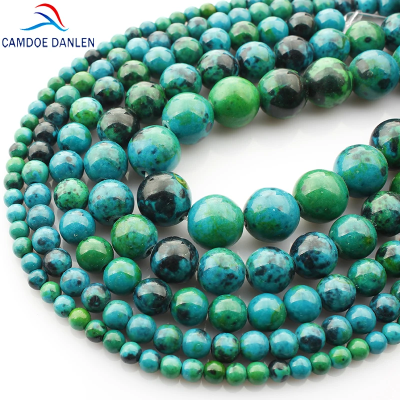 

Phoenix Stone Round Beads Chrysocolla beads Loose ball Size 4/6/8/10/12MM Diy Charms Man Bracelet Handicraft Gift Jewelry Making