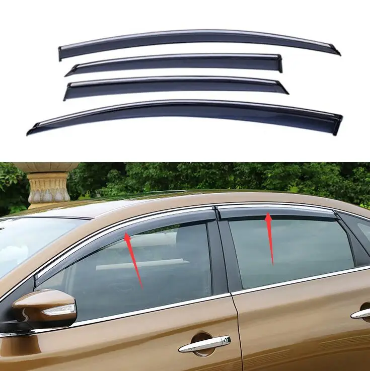 lane legend case For Nissan Sylphy 2012-2017 Car Stylingg Awnings Shelters Window Visors Sun Rain Shield Stickers Covers 4pcs car-window-covers-for-sun