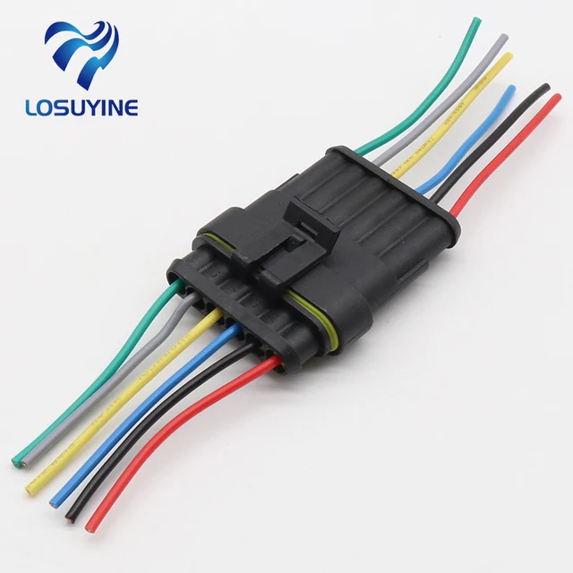 Buy 6 Pin Way Sealed Waterproof Electrical Wire