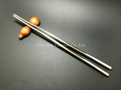 Чистый титана твердые металлические круглые палочки для еды/квадратные палочки для еды противоскользящие противомоскитные формы 230 мм длинные Высокое качество 50 г/пара